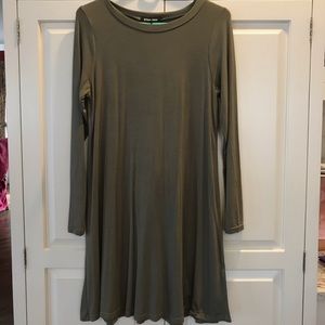 Olive Long-Sleeve Dress
